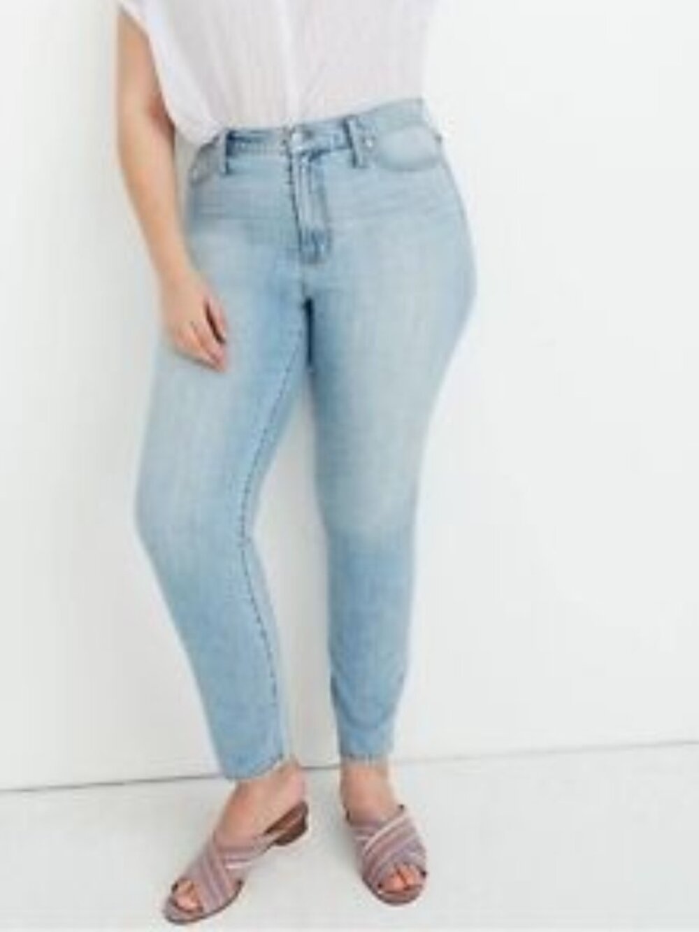 Madewell Curvy Perfect Vintage Jean in Fitzgerald Wash Plus Size 35 Sz 18 Sz 35